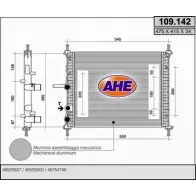 Радиатор охлаждения двигателя AHE 1 09.142 2924877 109.142 5QADJHC