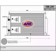 Радиатор охлаждения двигателя AHE 3CFJ0KC 109.341 Fiat Stilo (192) 1 Универсал 1.9 D Multijet 120 л.с. 2005 – 2008 1 09.341