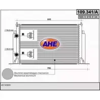 Радиатор охлаждения двигателя AHE 109.341/A 2924921 109.34 1/A WV1GKL