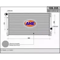 Радиатор охлаждения двигателя AHE VA04DH 109.355 Fiat Punto (188) 2 Хэтчбек 1.3 JTD 16V 70 л.с. 2003 – 2012 10 9.355
