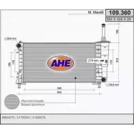 Радиатор охлаждения двигателя AHE 10 9.360 109.360 2924936 5MOTX3