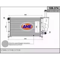 Радиатор охлаждения двигателя AHE ZOM1RJ 1 09.374 109.374 2924948