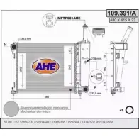 Радиатор охлаждения двигателя AHE 109.391/A 2924964 Z6L1QZ 109.391/ A