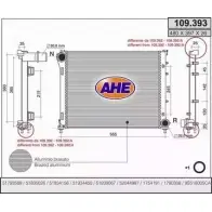 Радиатор охлаждения двигателя AHE 2924967 109.393 109. 393 ME7T9O