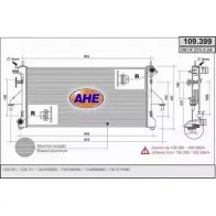 Радиатор охлаждения двигателя AHE 109.39 9 H9458AD 109.399 2924974