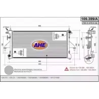 Радиатор охлаждения двигателя AHE 1 09.399/A ARDCSA 109.399/A 2924975