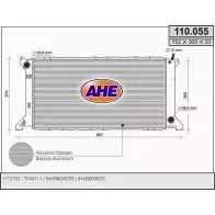 Радиатор охлаждения двигателя AHE B4PIEF 110.055 2925028 110.0 55