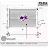 Радиатор охлаждения двигателя AHE 6IMOXNR 110.085 1 10.085 Ford Fiesta 4 (DX, JA, JB) Хэтчбек 1.3 i 50 л.с. 1995 – 2002