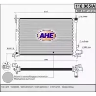 Радиатор охлаждения двигателя AHE Ford Fiesta 4 (DX, JA, JB) Хэтчбек 1.3 i 50 л.с. 1995 – 2002 110.085/A 4PKW8D1 110. 085/A