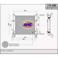 Радиатор охлаждения двигателя AHE 32UVE 2925039 110.08 6 110.086