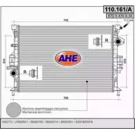 Радиатор охлаждения двигателя AHE 110.16 1/A 110.161/A 2925100 I77QX