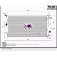 Радиатор охлаждения двигателя AHE WYB99L Ford C-Max 2 (CB7, CEU) Минивэн 1.6 Duratec Ti 105 л.с. 2010 – 2025 110.168 110. 168