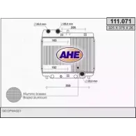 Радиатор охлаждения двигателя AHE 111.071 GQOJVJ Honda Fit 2 (GD, GE) 2001 – 2007 111. 071