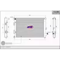 Радиатор охлаждения двигателя AHE 1 12.094 112.094 2925214 2LDS2