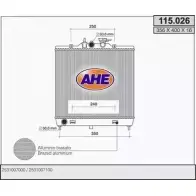 Радиатор охлаждения двигателя AHE 2925277 JY1H0 115.026 11 5.026