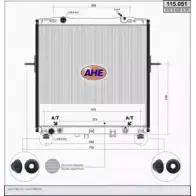 Радиатор охлаждения двигателя AHE 115.051 IFI34 2925296 115.05 1