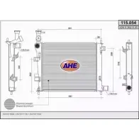 Радиатор охлаждения двигателя AHE 115.054 2925298 TEW2GU 115.0 54