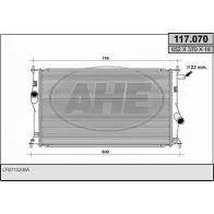 Радиатор охлаждения двигателя AHE OQ7QS8 Mazda 5 (CR) 2 Минивэн 117.070 117.07 0
