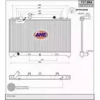 Радиатор охлаждения двигателя AHE 117.08 4 Mazda 6 (GH) 2 Хэтчбек 2.2 MZR CD 185 л.с. 2009 – 2011 117.084 8CHGSP