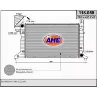 Радиатор охлаждения двигателя AHE Mercedes Sprinter (903) 1 Кабина с шасси 2.3 308 D 79 л.с. 1995 – 2000 KIW478T 118.05 9 118.059