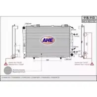 Радиатор охлаждения двигателя AHE 118.113 1 18.113 Mercedes E-Class (W210) 2 Седан 3.0 E 300 D (220) 136 л.с. 1995 – 1997 GRTGW