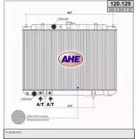 Радиатор охлаждения двигателя AHE 5T67O0K 120. 129 120.129 2925542