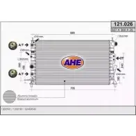 Радиатор охлаждения двигателя AHE 121. 026 2925591 121.026 FHTT9