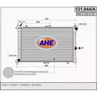 Радиатор охлаждения двигателя AHE 121.044/A Opel Astra (F) 1 Седан 1.7 TD (F19. M19) 68 л.с. 1994 – 1998 1 21.044/A 6EG5K