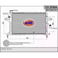 Радиатор охлаждения двигателя AHE L2U5T Opel Astra (G) 2 Хэтчбек 1.7 DTI 16V (F08. F48) 75 л.с. 2000 – 2005 121.0 78/A 121.078/A