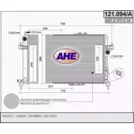 Радиатор охлаждения двигателя AHE 121.094/A 12 1.094/A 0KHO0GO Opel Corsa (C) 3 Хэтчбек 1.3 CDTI (F08. F68) 70 л.с. 2003 – 2009