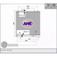 Радиатор охлаждения двигателя AHE 121.128 12 1.128 L8Z29S 2925674