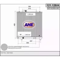 Радиатор охлаждения двигателя AHE 12 1.128/A 121.128/A 0P5ULT0 2925675