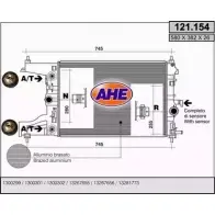 Радиатор охлаждения двигателя AHE 121.154 2925697 121. 154 IEL4MX