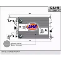 Радиатор охлаждения двигателя AHE 121.155 B4X10 2925698 121.15 5