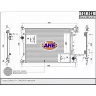 Радиатор охлаждения двигателя AHE 0J4XA7 121. 162 Fiat Doblo 121.162