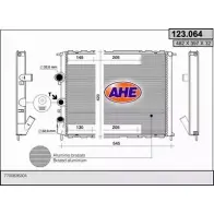 Радиатор охлаждения двигателя AHE RG372JM 12 3.064 2925800 123.064