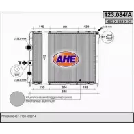 Радиатор охлаждения двигателя AHE 123.084/A 2P9VET 12 3.084/A 2925817