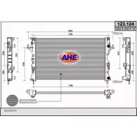 Радиатор охлаждения двигателя AHE 12 3.124 570FFO 123.124 Renault Laguna (KG) 2 Универсал 1.9 dCI (KG0E) 105 л.с. 2001 – 2005