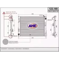 Радиатор охлаждения двигателя AHE 3Y0TES 123.169 1 23.169 Renault Wind