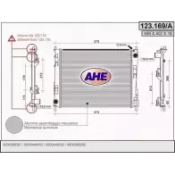 Радиатор охлаждения двигателя AHE 1 23.169/A 2925871 XXBECG 123.169/A
