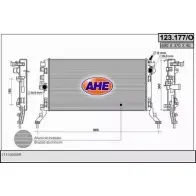 Радиатор охлаждения двигателя AHE 2925879 87C6D 123 .177/O 123.177/O