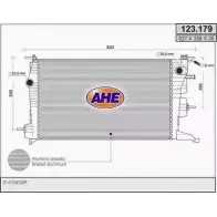 Радиатор охлаждения двигателя AHE 123 .179 Renault Megane (BZ) 3 Хэтчбек 1.5 dCi (BZ09. BZ0D) 110 л.с. 2009 – 2025 O80WRI 123.179