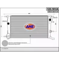 Радиатор охлаждения двигателя AHE Renault Megane (KZ) 3 Универсал 1.6 16V (KZ0U. KZ1B. KZ1U) 110 л.с. 2009 – 2025 123.181/A 123.1 81/A PBIKLH