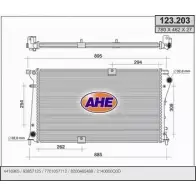 Радиатор охлаждения двигателя AHE Renault Trafic 2 (FL, EL, JL, X83) 2001 – 2014 123.203 123.20 3 N533EUZ