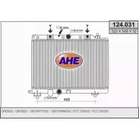 Радиатор охлаждения двигателя AHE S4P9MZ 2925937 124.031 124 .031