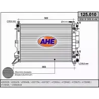 Радиатор охлаждения двигателя AHE 41WKXQO Saab 9-3 (YS3D) 1 Кабриолет 2.0 Turbo 205 л.с. 1999 – 2003 125 .010 125.010