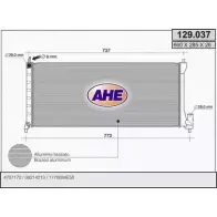 Радиатор охлаждения двигателя AHE 129.037 T6OFEZQ 12 9.037 Suzuki Wagon R Plus (MM) 2 Хэтчбек 1.3 DDiS (RB 413D) 70 л.с. 2003 – 2025