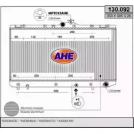 Радиатор охлаждения двигателя AHE CD57AP 130. 092 Toyota Corolla (E110) 8 Хэтчбек 5д 2.0 D (CE110) 72 л.с. 1997 – 2000 130.092