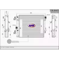 Радиатор охлаждения двигателя AHE 2926238 73LORJZ 13 8.004/O 138.004/O