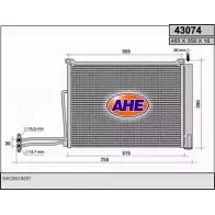Радиатор кондиционера AHE 43 074 8J2L9 43074 2926326